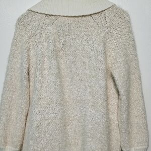 Anthropologie Cream Cowl Neck Sweater